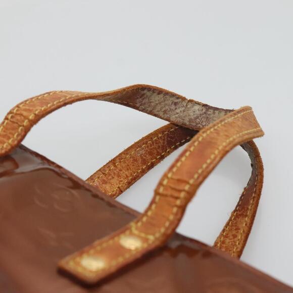 LOUIS VUITTON Monogram Vernis Reade PM Hand Bag Bronze M91146 - Picture 8 of 16